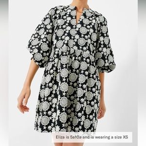Black & Ivory Eyelet Kathleen Long Sleeve Dress